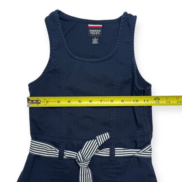 French Toast Navy Pleated Jumper with Ribbon Bow Size 6 - Picture 7 of 9